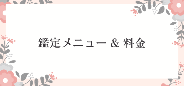 鑑定メニュー