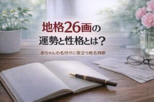 地格26画の運勢と性格とは?|赤ちゃんの名付けに役立つ姓名判断
