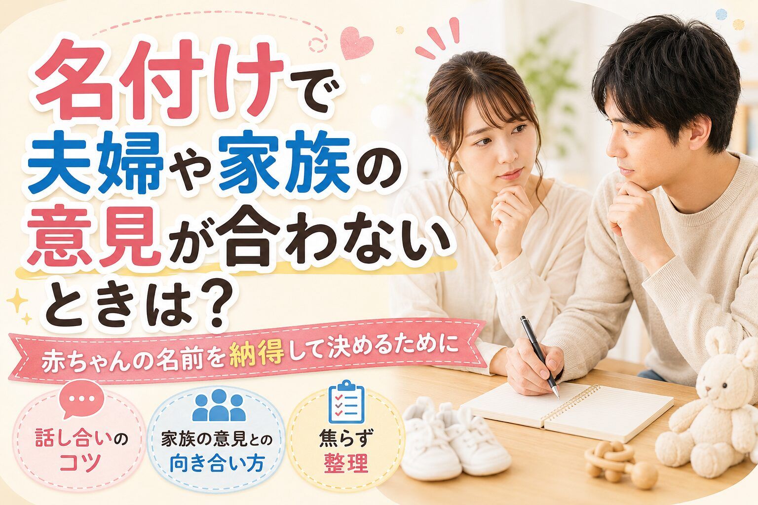 名付けで夫婦や家族の意見が合わないときは？赤ちゃんの名前を納得して決めるために