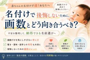 後悔しない名付けのために画数とどう向き合うべき？赤ちゃんの名前を決める前に考えたいこと