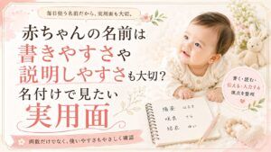 赤ちゃんの名前は書きやすさや説明しやすさも大切？名付けで見たい実用面