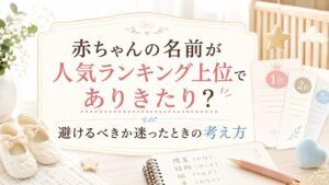 赤ちゃんの名前が人気ランキング上位でありきたり？避けるべきか迷ったときの考え方