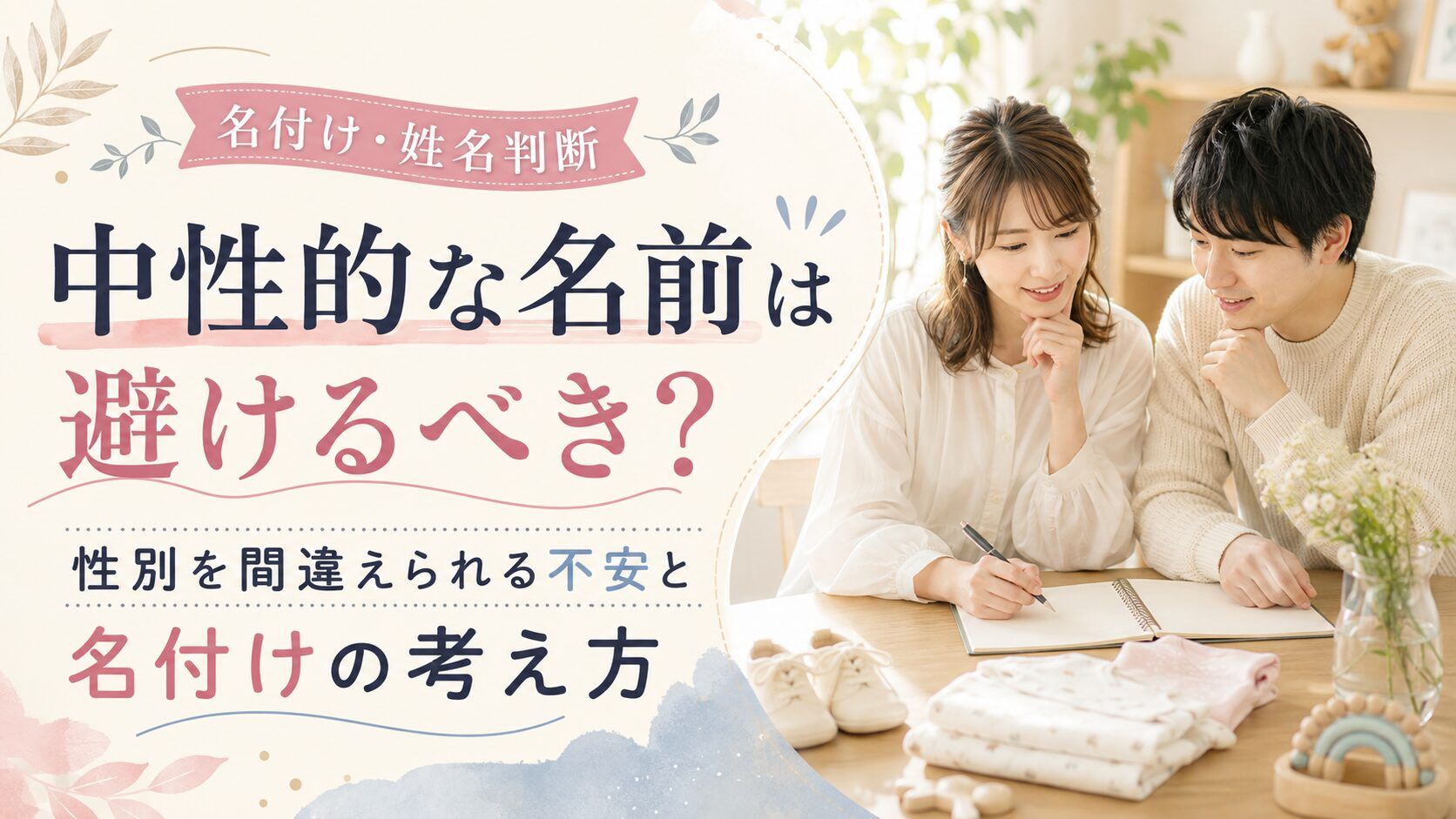 中性的な名前は避けるべき?性別を間違えられる不安と名付けの考え方